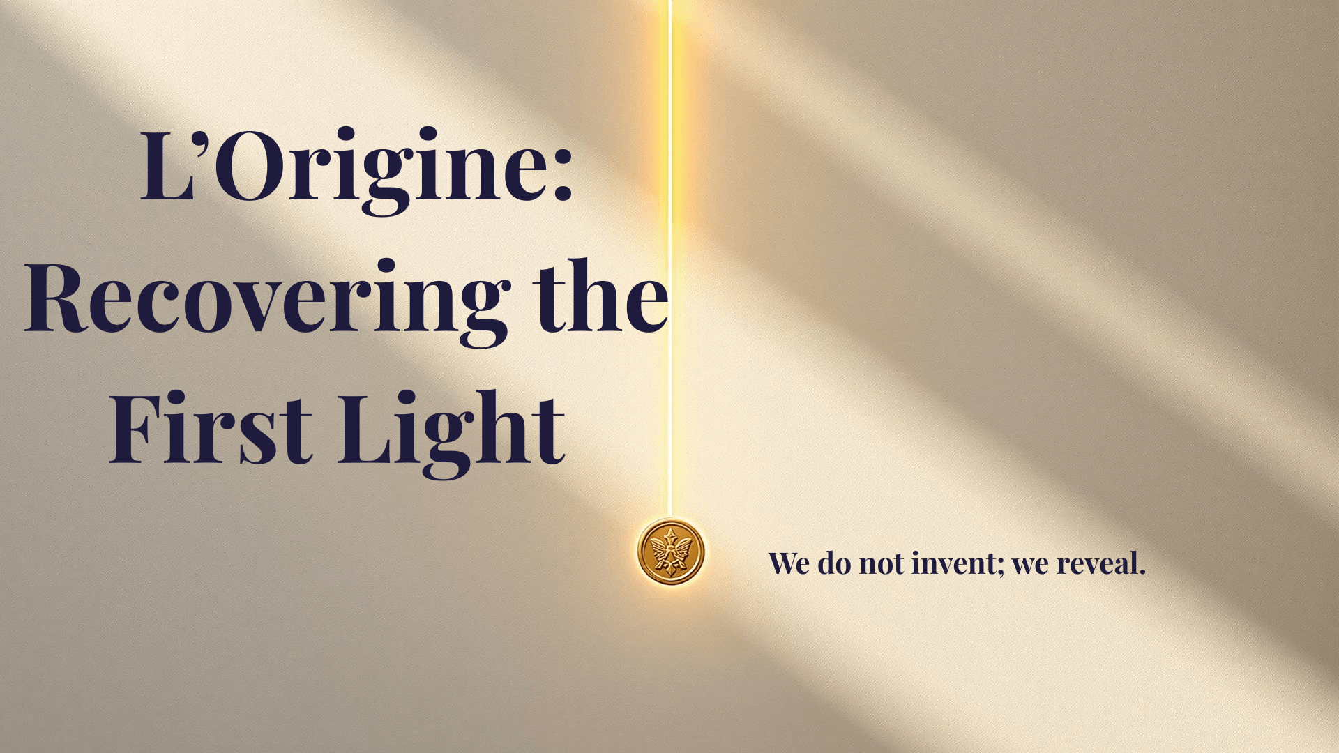 L’Origine: Recovering the First Light 